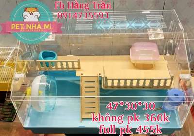 Bán lồng, thức ăn và chén dành cho Hamster 